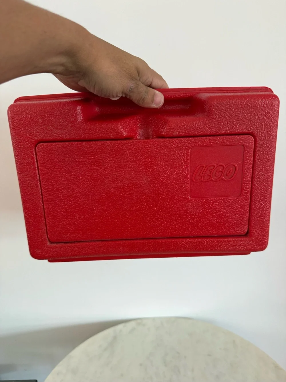 Vintage Lego Carrying Case Box Red VTG Garbage Pail Kids Stickers inside case